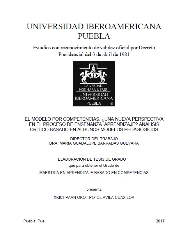 El Modelo por Competencias: ¿una nueva perspectiva en el proceso de  enseñanza - aprendizaje? Análisis crítico basado en algunos modelos  pedagógicos